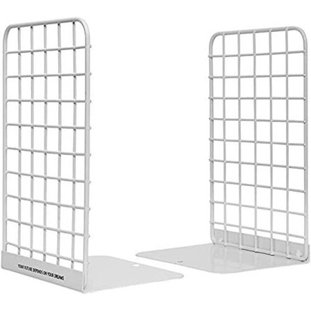 Metal Bogstøtte, 1 Par Moderne Geometriske Design Bogstøtter, Store Heavy Duty Bogstøtter til Køkken