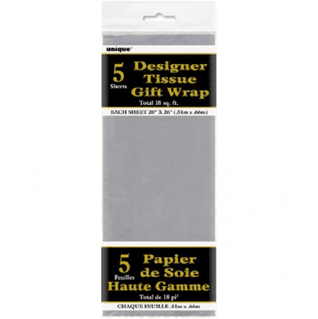 Silkkipaperi hopea 5-pack