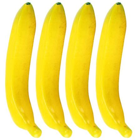 4 kpl Tekohedelmä Koti Koriste Teko Banaani Deko Koti Tekoinen Elävä Hedelmä Simulaatio Banaani Keltainen 20 Yellow 20X4CM