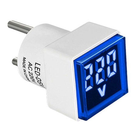 LED-näyttö 220V/230V Jännitemittari Neliömäinen Testeri Digitaalinen Jännitemittari Tarkkaan Jännitteen Valvontaan 50 - 500V Keltainen