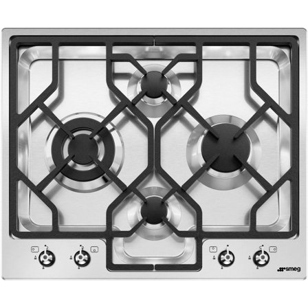 Smeg 60cm Classic Gaskogeplade i rustfrit stål | KitchenOne