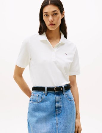 Tommy Hilfiger 1985 Reg Pique Polo Ss - White - S