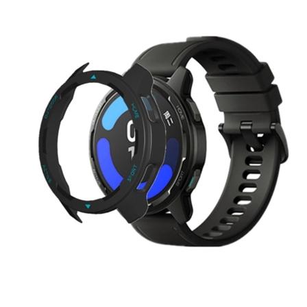 Designfodral i två färger för Xiaomi Watch Color 2 - Svart / Blå Svart