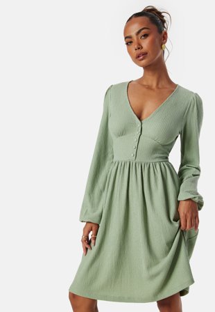 BUBBLEROOM Structure Button Short Dress Tøj