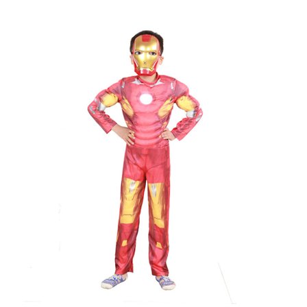 Marvel Iron Man Teini Halloween-asu - Haalarin ja muovinen naamio