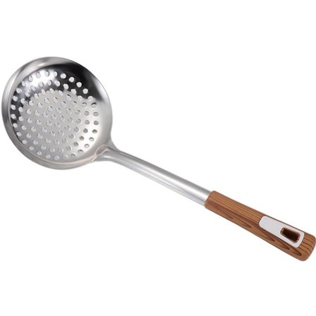 Tykk rustfri stål suppeske med langt håndtag til sikker madlavning og bagning i køkkenet - 40 cm