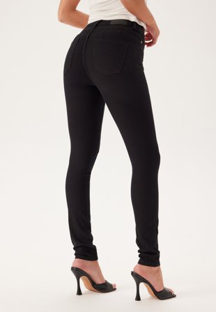 Bubbleroom - High Push Up Superstretch Jeans - Black - Kläder