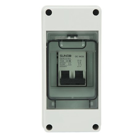 DC Strømbryter 2P 10A IP65 Vanntett DC Isolator Bryter Miniatyr Strømbryter med Boks for Solcelle PV 1000V