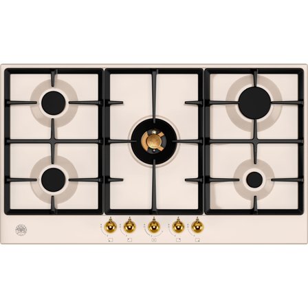 Bertazzoni P905CHERAG Heritage gaskomfur, 90 cm - Elfenbenshvid, ral 9010 | KitchenOne