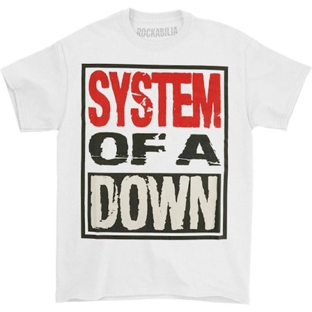 System Of A Down Unisex Vuxen Stacked Logo T-Shirt L Vit