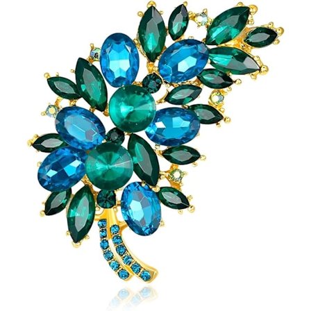 Oenothera Plume Brosje, Fjær Brosje, Mote Krystall Brosje, for Kvinner Damer Kjole Hodeplagg Skjerf Sjal Brosje Pin Merker Tilbehør Smykker Gaver