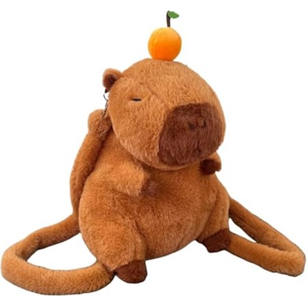 Capybara-Plushreppu Kawaii Muoti Plush-Turkki Laukku Vetoketju Mini-Nappi Laukku Söpö Piirretty Suuri Kapasiteetti Tytöille Syntymäpäivä Joululahjat