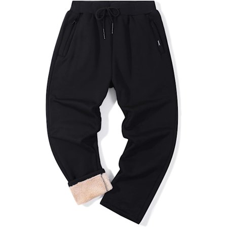 MEA Fleece Joggers Bukser for Menn Vinter Aktiv Løping Sherpa Foret Joggebukse