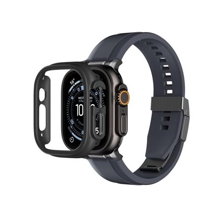 AmazingThing minimalt beskyttelsesetui til Apple Watch UItra 3 49mm - Sort
