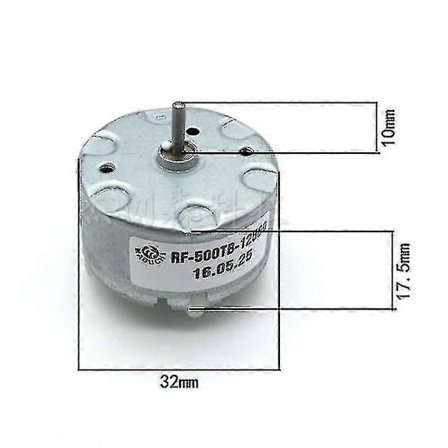 2024, 1 st Mabuchi Rf500tb-12560 Motor DC 1.5v 6v 12v 4600rpm 32mm DC Motor Spraymaskin
