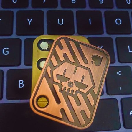 Magnetisk Push Slider Skull Poker Style Vuxen Metal EDC Hand Spinner Fidget Toys