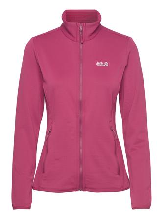 Peak Grid Fleece W Sweat-shirts & Hoodies Fleeces & Midlayers Rosa Jack Wolfskin*Betinget Tilbud