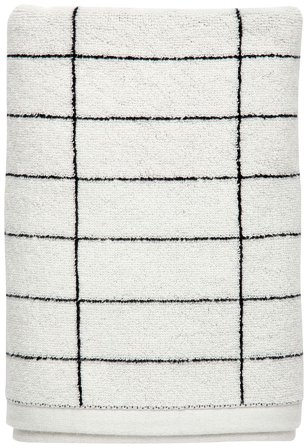 Mette Ditmer Tile Stone Gæstehåndklæde Sort/hvid 38 x 60 cm 2 pak, Tøj & Bolig, Boligtekstiler, Håndklæder