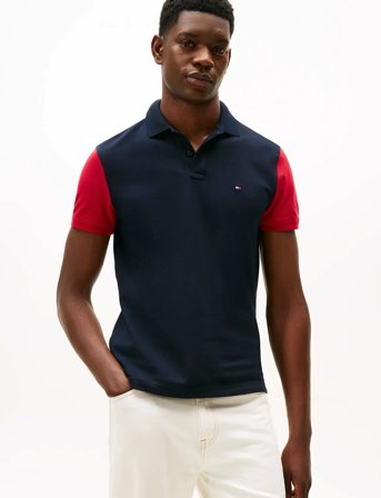 Tommy Hilfiger Rwb Blocking Reg Polo - Black - S