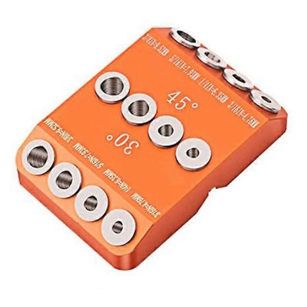 Borguide 30 45 90 Grader Vinkel 4 Størrelser Borhull Lagskrue Bor Mal Jig for DIY Treverk