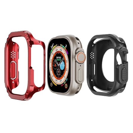 För Apple Watch Ultra 49mm Watch Case PC+TPU Anti-Scratch Skyddande Skal