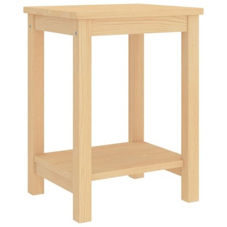 Maison Exclusive - Naturlig sängbord 35x30x47 cm massiv furu