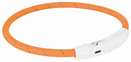 Trixie Flash Light Ring USB L-XL Orange - Trixie