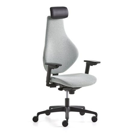 Office chair HURRAY, high back, grey green