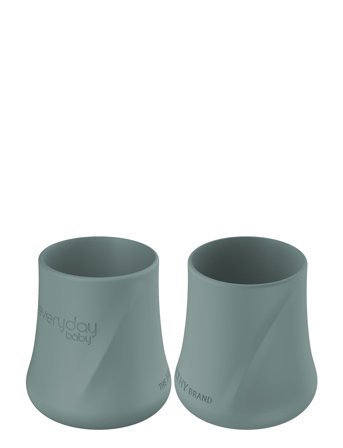 Everyday Baby | Silicone Baby Cup 2-Pack Harmony Green | ONE SIZE
