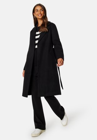VERO MODA - Vmfortuneaya Long Coat - Black - Kläder - - Bubbleroom