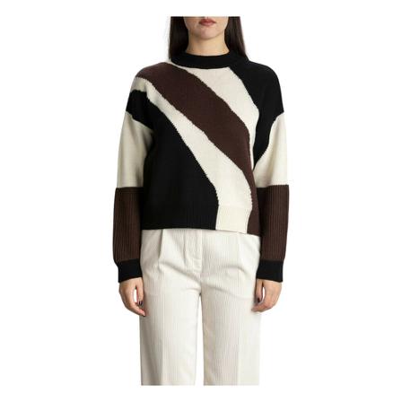 Marella, Round-neck Knitwear Brązowy, Kobieta, Rozmiar: S