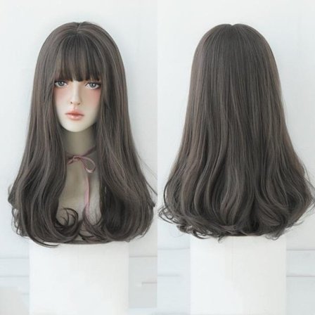 Naisten peruukki Ruskeat hiukset 2 2
