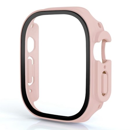 Apple Watch Ultra cover with tempered glass screen protector - Light Pink