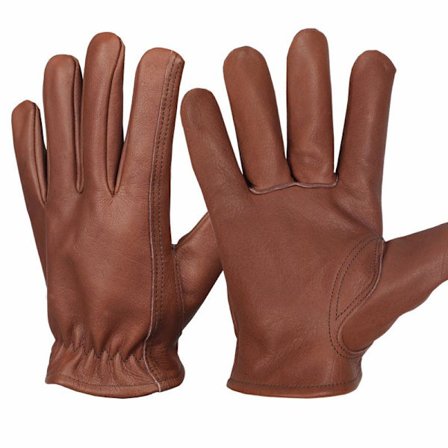 Naudan nahkaiset käsineet miehille ja naisille, ruskeat nahkaiset moottoripyöräkäsineet, piikkisuojatut puutarhakäsineet, nahkakäsineet ulkoiluun ja 