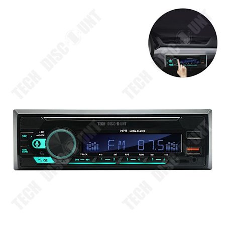 Autorradio Bluetooth TD - MP3 - 60Wx4 - 7 lampor - Handsfree - Avbrottssminne