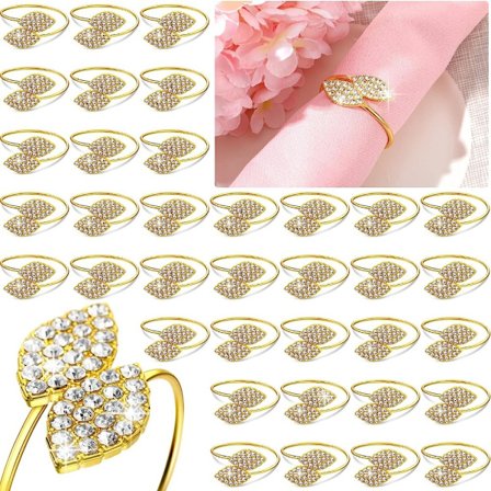 24st Servettringar Bröllopsservetthållare Metall Servetthållare