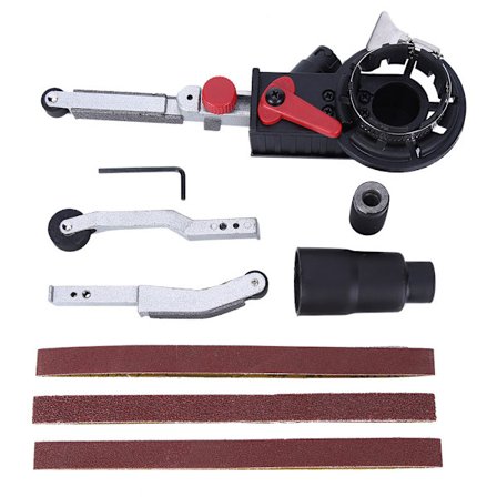Bandslipmaskin Vinkel Slipmaskin Tillbehör Aluminiumlegering Svart 3 Armar 10mm Spindel