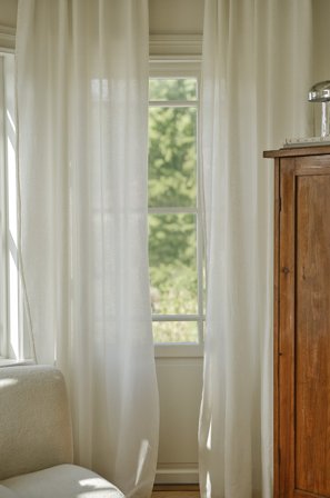 Jotex - Gardin Linblanding 2-pakke Naturvit - LILL - Kjøp Multifunksjonsgardiner hos Jotex