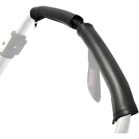 Rattaiden nahkainen käsinojan suojus, 2-osainen yleismallinen rattaiden kaiteen suojakotelo, rattaiden kahvaan.