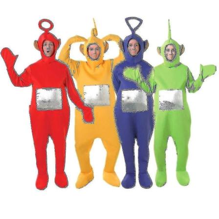 4 färger Teletubbies roll Vuxen rolig kostym W Purple m