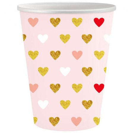 XOXO Collection Pappersmuggar Rosa 6-pack - Kalaslagret.se