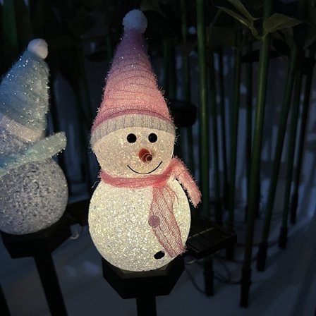 Solar Hagelys Jule Snømann Landskapslys