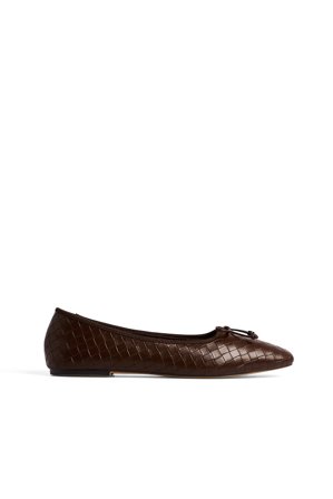 NA-KD Woven Ballerinas - Flache Schuhe - Braun - EU 38