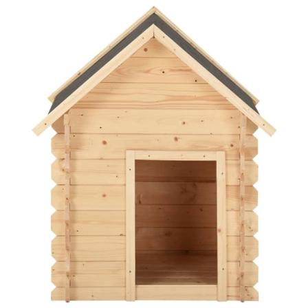 Vidaxl Hundkoja 80x80x100,6 Cm Massiv Furu Brun