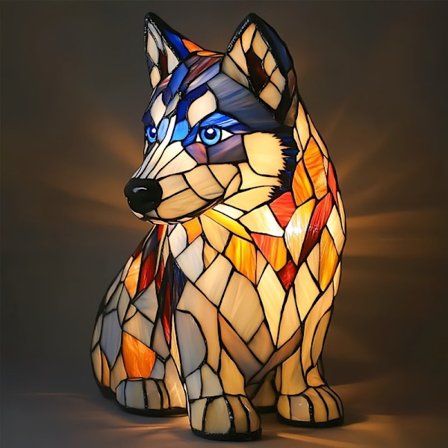 Ny Husky Lampe Hjem Desktop Dekoration