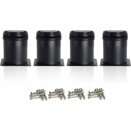 4 Justerbara Svarta Ben 50mm Höjd Tjockare Skåp Ben Bordsben Möbler Ben