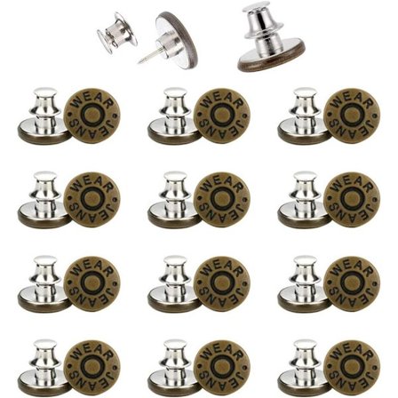 12-pack korvausnapit farkkuihin, housunnapit, niitit ilman ompelua, pikakiinnitysnapit housuihin, muotifarkut, keinut, askartelu, tee-se-itse