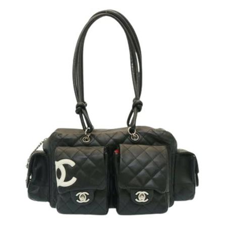 Chanel Vintage, Pre-owned Leather Shoulder Bag Zwart, Dames, Maat:ONE Size,leer