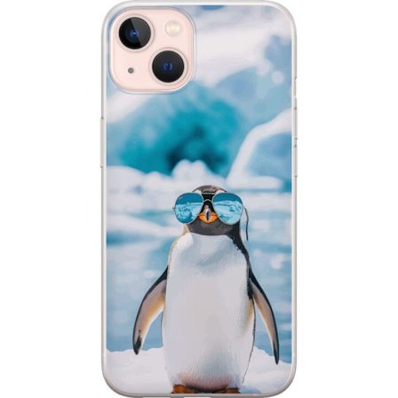 Kompatibelt Mobilskal till Apple Apple iPhone 13 Pingvin med solglasögon rolig vinterdesign med arktisk bakgrund humoristisk och trendig stil med kyl