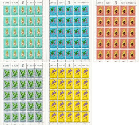 Luxembourg 1977 - MICHEL 957-961 - Postfrisk ark